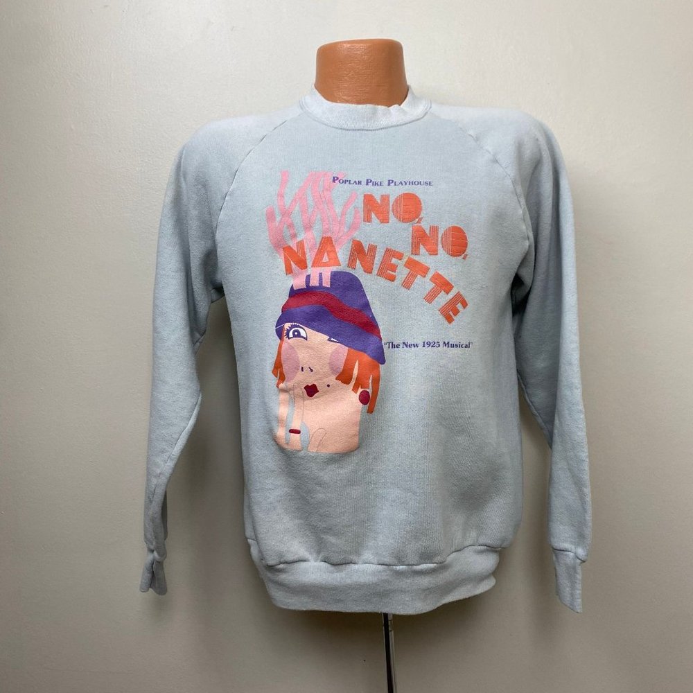 Vintage 1980s No No Nanette Sweatshirt Poplar Pike Playhouse Screen Stars Medium